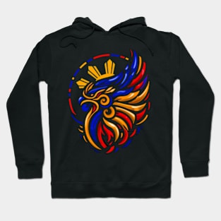 "Eagle's Embrace: The Radiant Spirit of the Philippine Sun" Hoodie